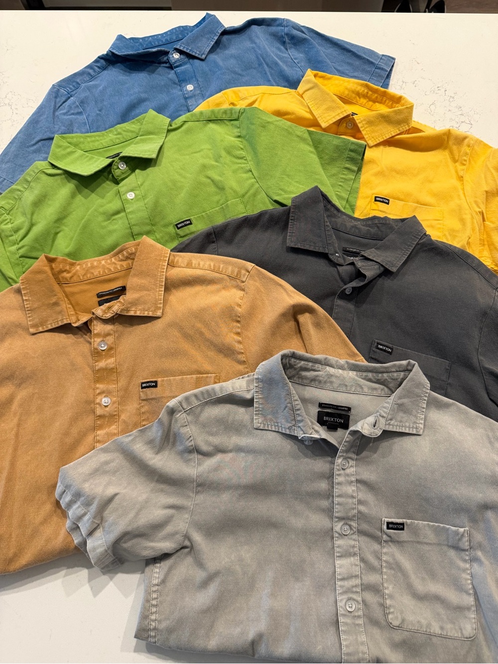 Brixton Men’s Short Sleeve Standard Fit Button Up Shirt Bundle